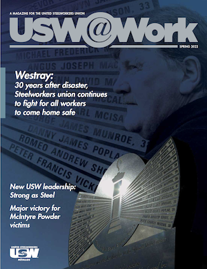 USW@Work Magazine Cover - April 2022